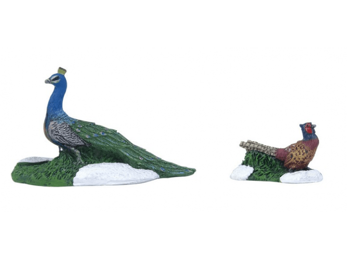 Afbeelding bij LuVille Peacock and Pheasant set of 2